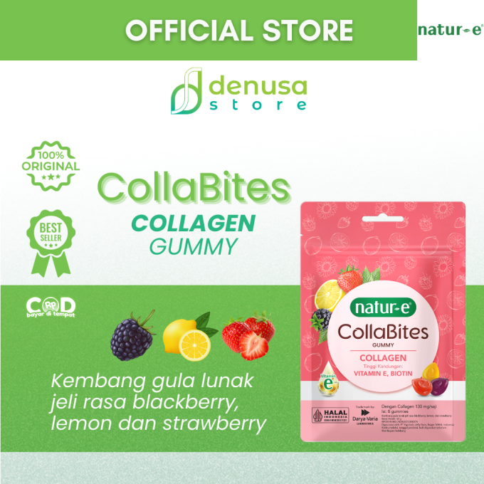 Natur-E CollaBites Gummy Collagen 1 Pouch Isi 8 gummies
