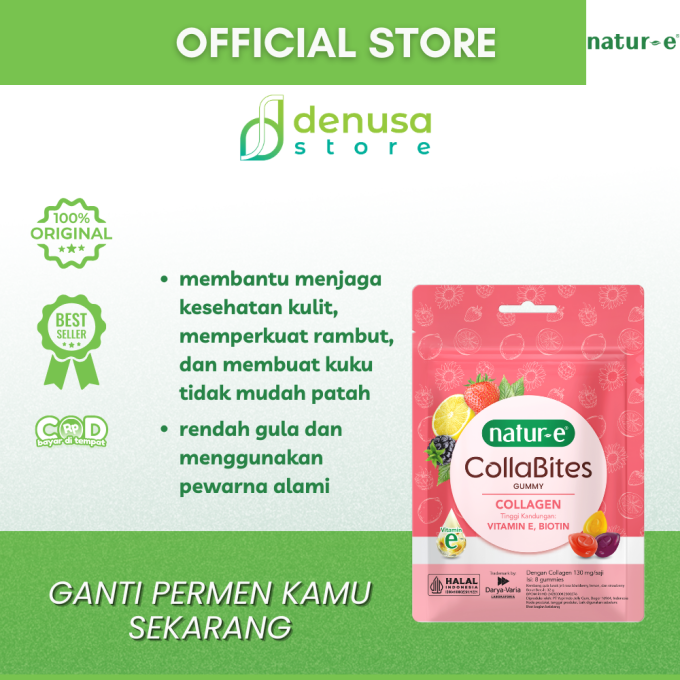 Natur-E CollaBites Gummy Collagen 1 Pouch Isi 8 gummies