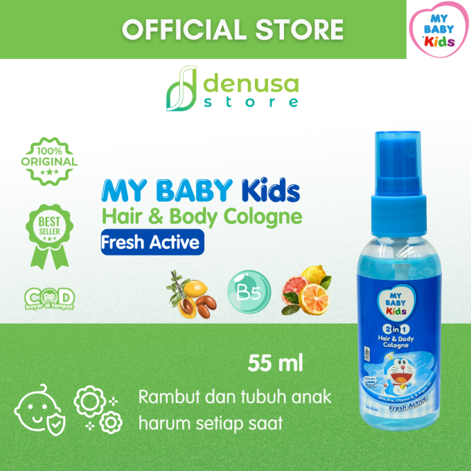 MY BABY Kids 2in1 Hair n Body Cologne Fresh Active 55 ml