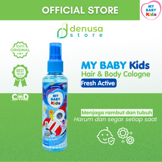 MY BABY Kids 2in1 Hair n Body Cologne Fresh Active 100 ml
