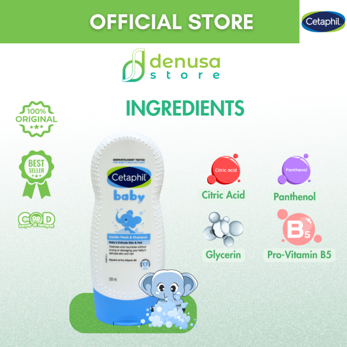 CETAPHIL Baby Gentle Wash n Shampoo Babys Delicate Skin n Hair 230 ml