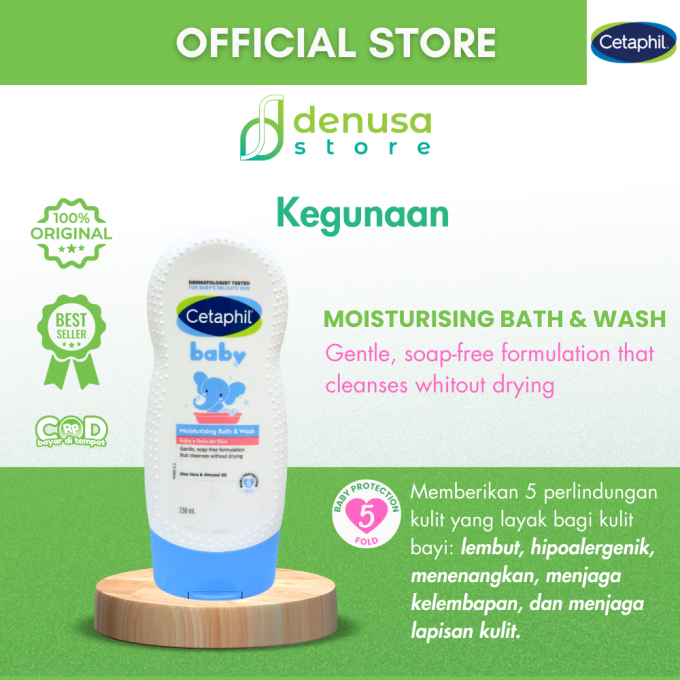 CETAPHIL Baby Moisturising Bath n Wash Babys Delicate Skin 230 ml