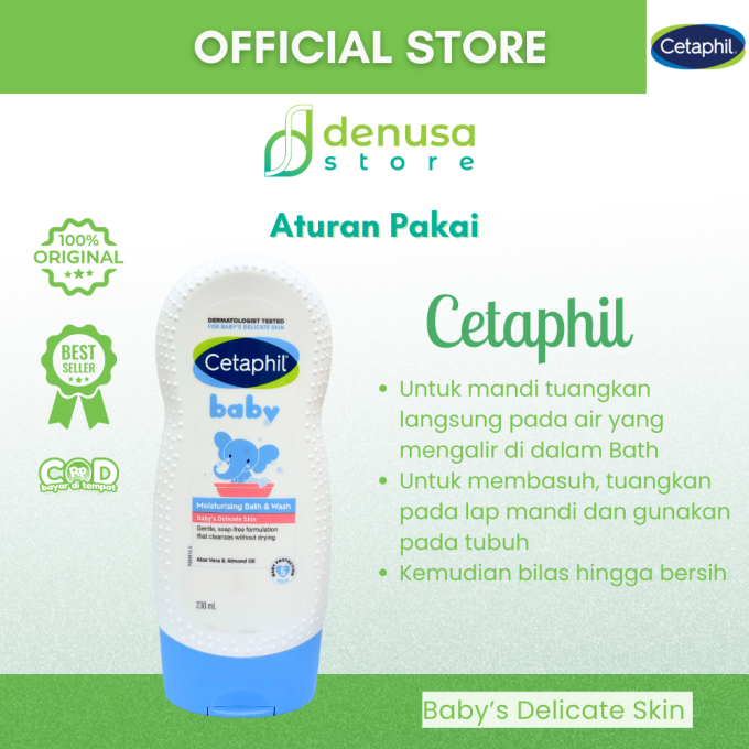 CETAPHIL Baby Moisturising Bath n Wash Babys Delicate Skin 230 ml