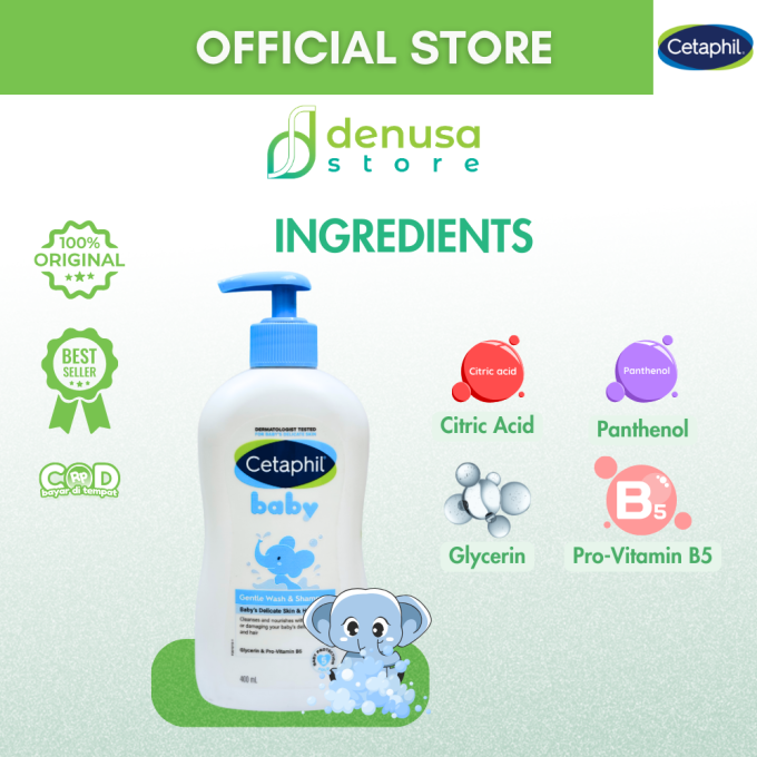 CETAPHIL Baby Gentle Wash n Shampoo Babys Delicate Skin n Hair 400 ml