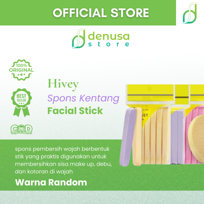 C Hivey Spons Kentang Facial Stick isi 12 pcs