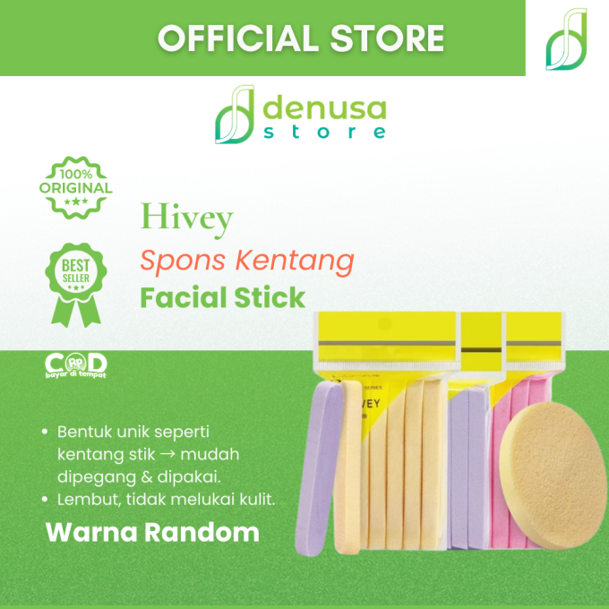 C Hivey Spons Kentang Facial Stick isi 12 pcs