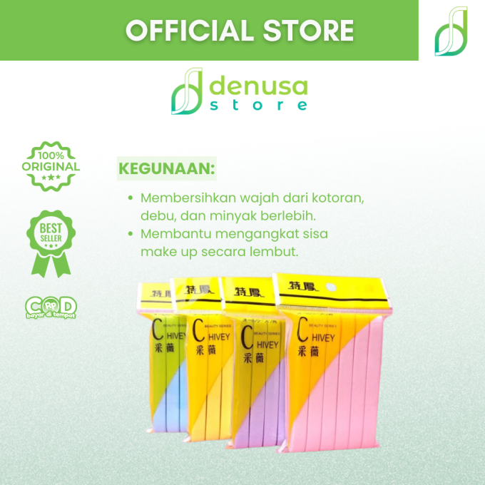 C Hivey Spons Kentang Facial Stick isi 12 pcs