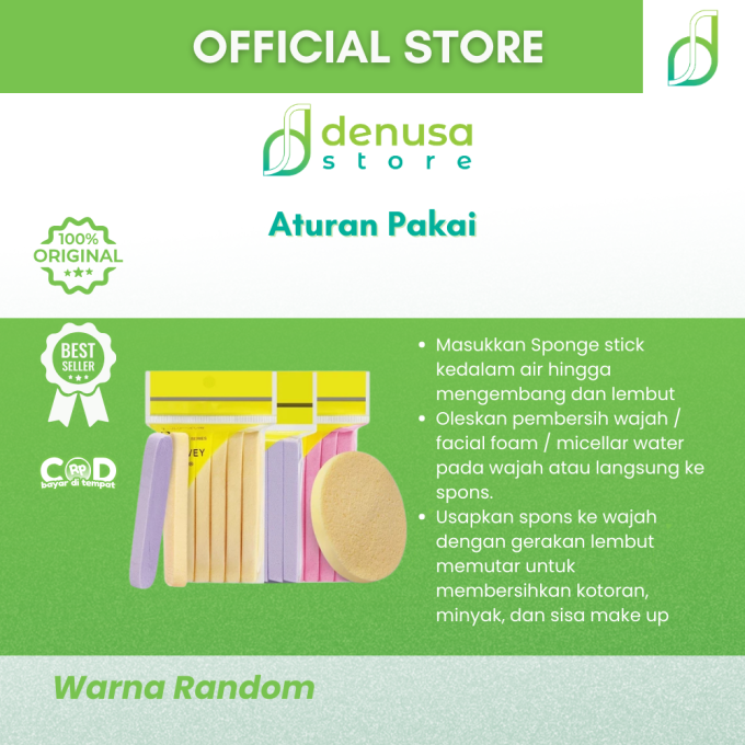 C Hivey Spons Kentang Facial Stick isi 12 pcs