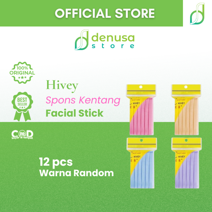 C Hivey Spons Kentang Facial Stick isi 12 pcs