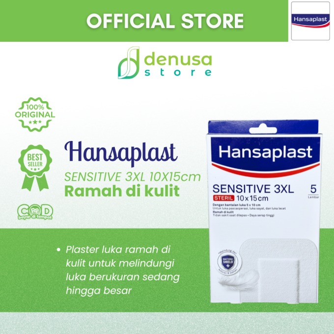 HANSAPLAST Sensitive 3XL Steril 10x15cm 5 Lembar