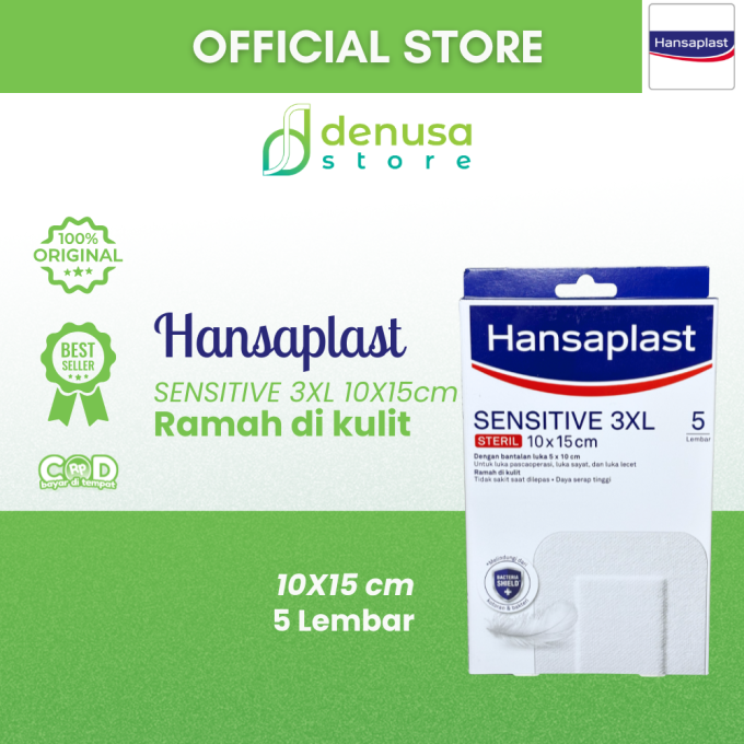HANSAPLAST Sensitive 3XL Steril 10x15cm 5 Lembar
