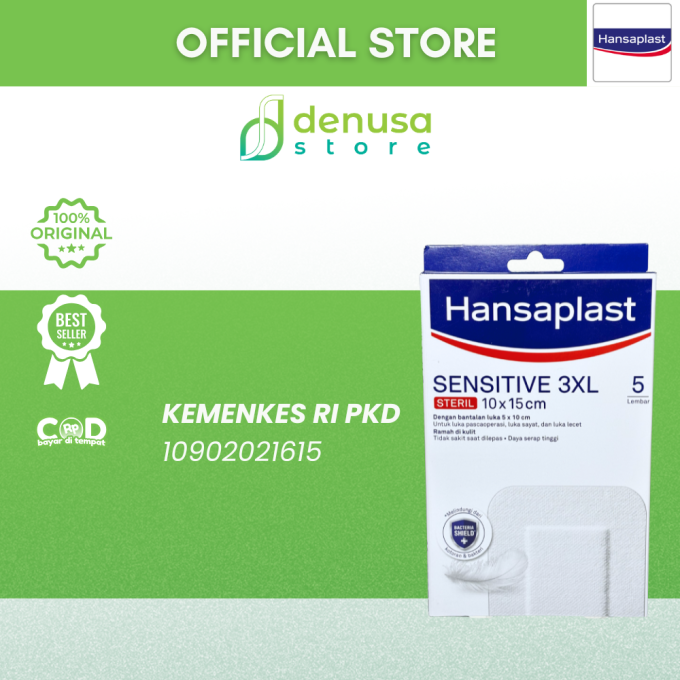 HANSAPLAST Sensitive 3XL Steril 10x15cm 5 Lembar
