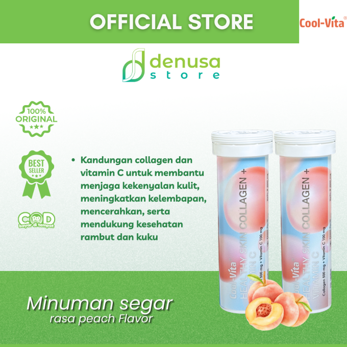 COOLVITA Healthy Skin Collagen + Vitamin C 1 Tube 10 Tablet Effervescent