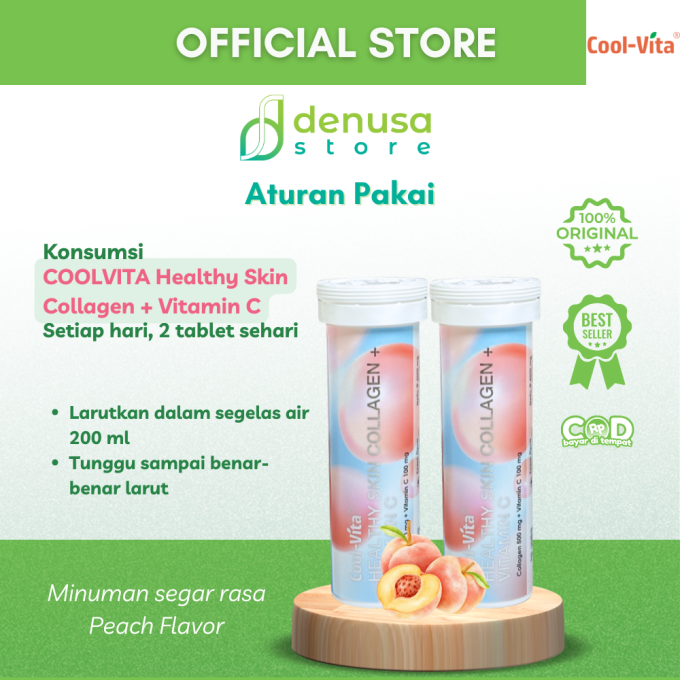COOLVITA Healthy Skin Collagen + Vitamin C 1 Tube 10 Tablet Effervescent