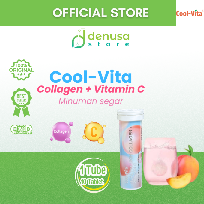 COOLVITA Healthy Skin Collagen + Vitamin C 1 Tube 10 Tablet Effervescent