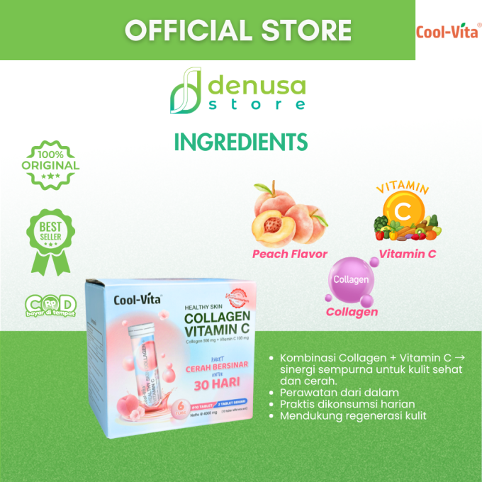 COOLVITA Healthy Skin Collagen + Vitamin C 1 Box 6 Tube