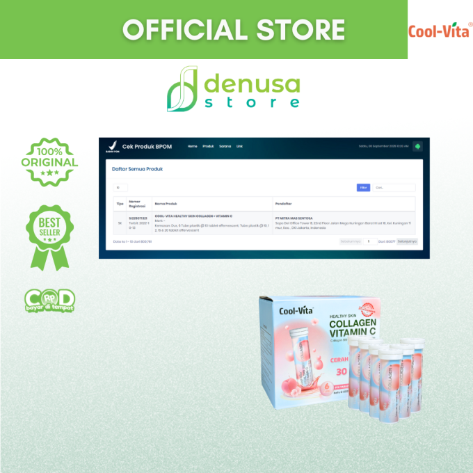 COOLVITA Healthy Skin Collagen + Vitamin C 1 Box 6 Tube