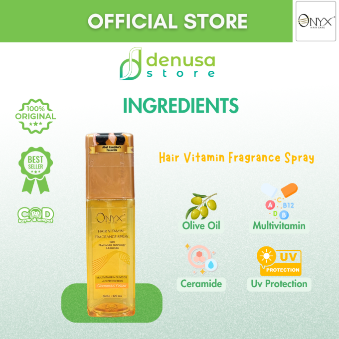 ONYX Hair Vitamin Fragrance Spray Glamorous Yellow 120 ml