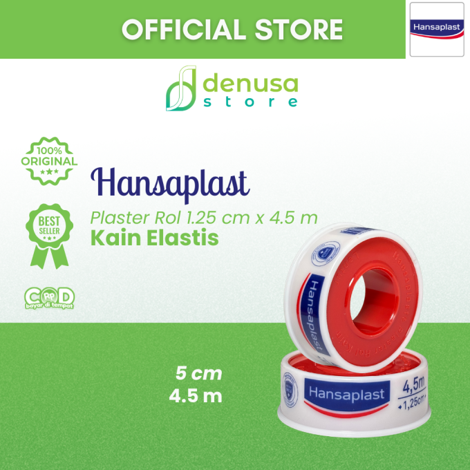 HANSAPLAST Plester Rol Kain Lentur 1,25 cm x 4,5 m 1 Rol