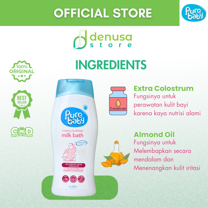 PURE BABY Creamy Bubbles Milk Bath 200 ml