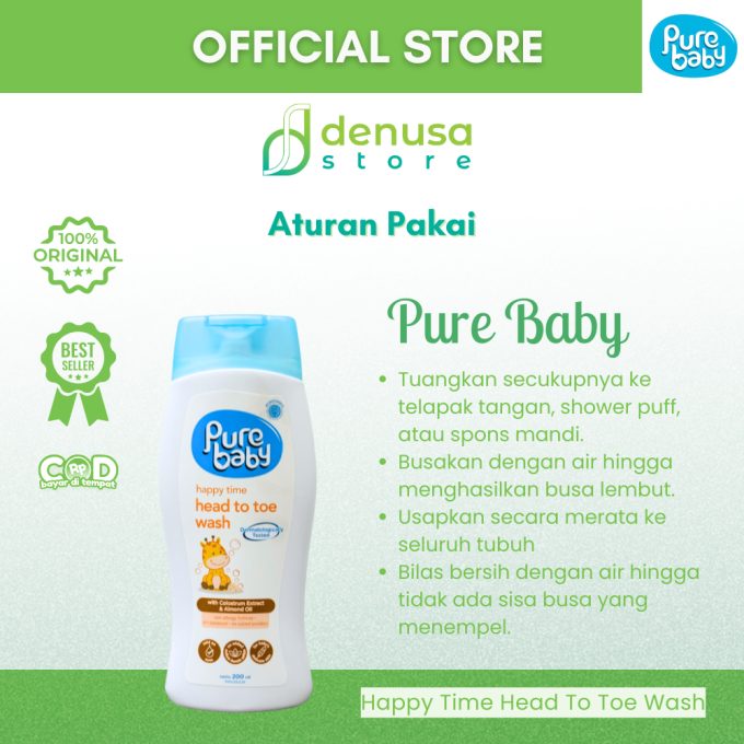 PURE BABY Happy Time Head To Toe Wash 200 ml