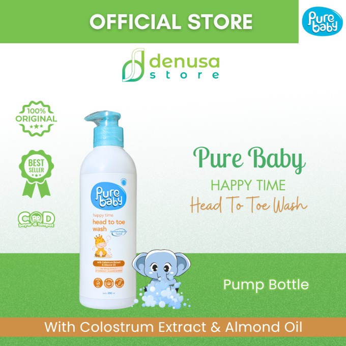 PURE BABY Happy Time Head To Toe Wash Pump Bottle 350 ml
