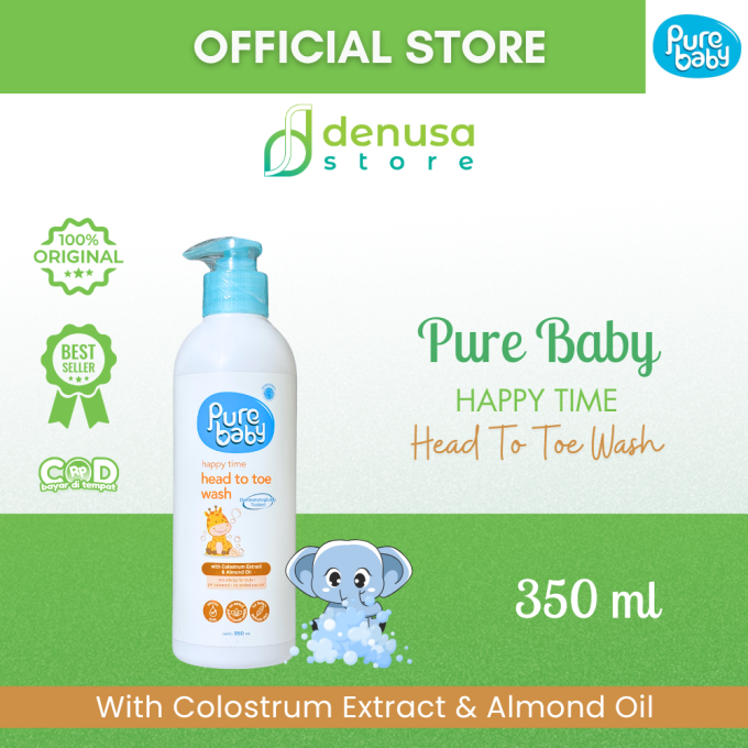 PURE BABY Happy Time Head To Toe Wash Pump Bottle 350 ml