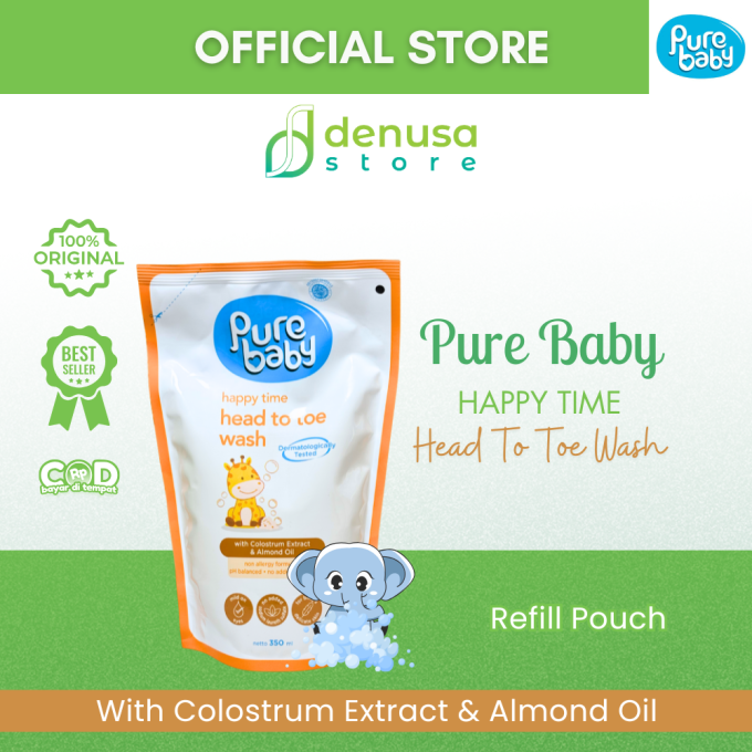 PURE BABY Happy Time Head To Toe Wash Refill Pouch 350 ml