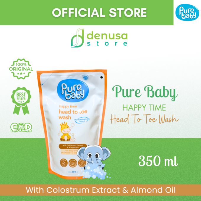 PURE BABY Happy Time Head To Toe Wash Refill Pouch 350 ml