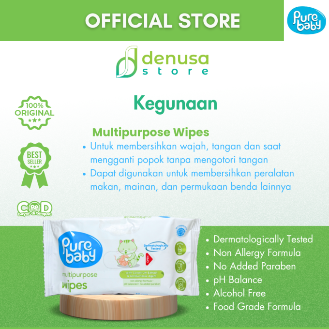 PURE BABY Multipurpose Wipes 50 Sheets