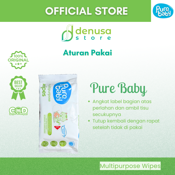 PURE BABY Multipurpose Wipes 50 Sheets