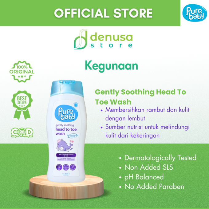 PURE BABY Gently Soothing Head To Toe Wash 200 ml