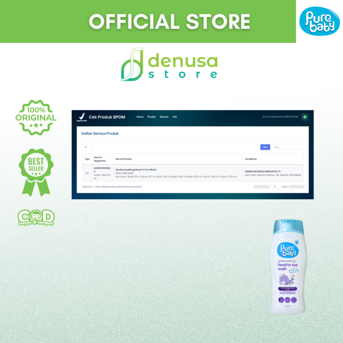 PURE BABY Gently Soothing Head To Toe Wash 200 ml