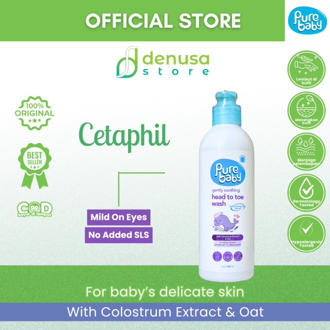 PURE BABY Gently Soothing Head To Toe Wash Pump Bottle 350 ml