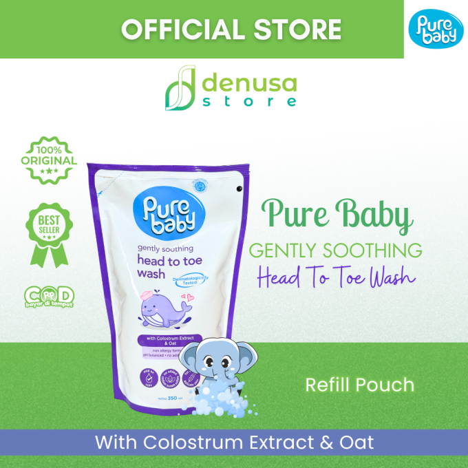 PURE BABY Gently Soothing Head To Toe Wash Refill Pouch 350 ml