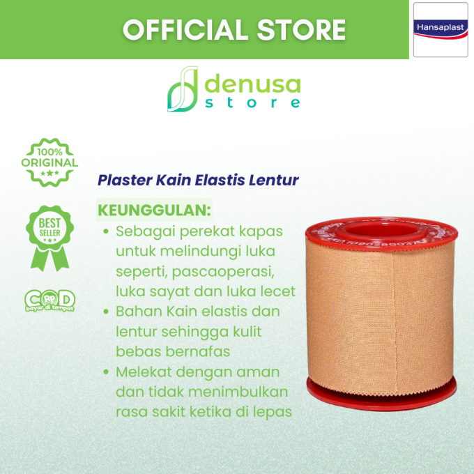 HANSAPLAST Plester Rol Kain Lentur 5 cm x 4.5 m