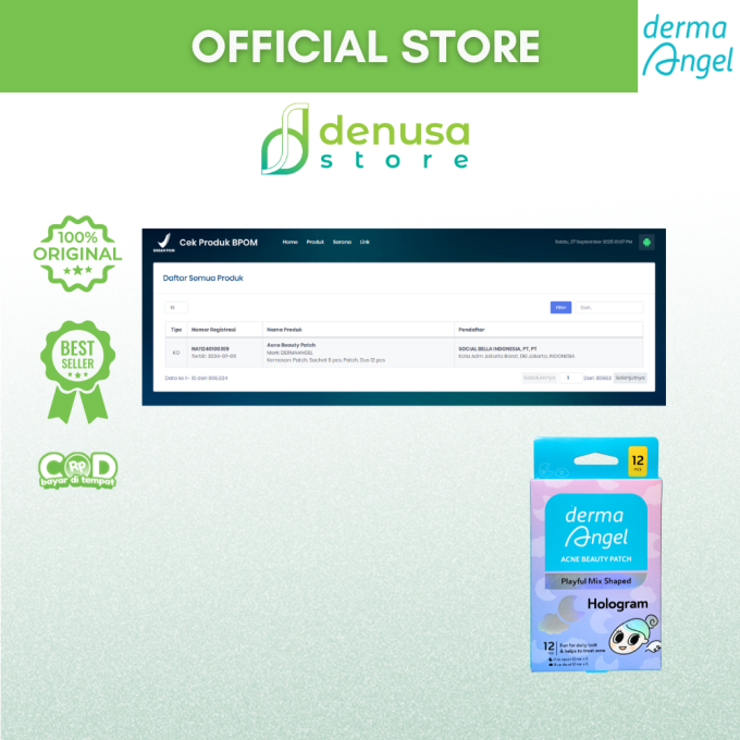 Derma Angel Acne Beauty Patch Playful Mix Shaped Hologram Moon Cloud 12 Pcs