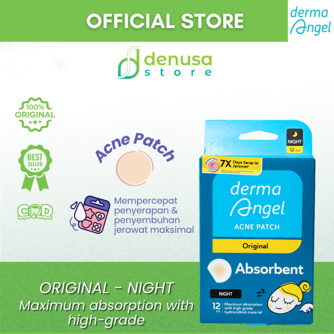 Derma Angel Acne Patch Original Absorbent Night 12 Pcs