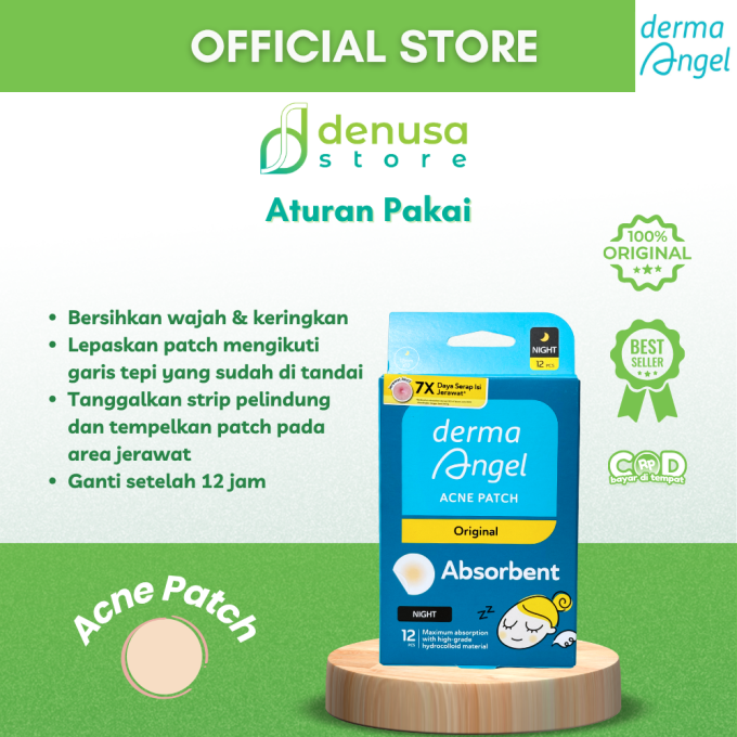 Derma Angel Acne Patch Original Absorbent Night 12 Pcs