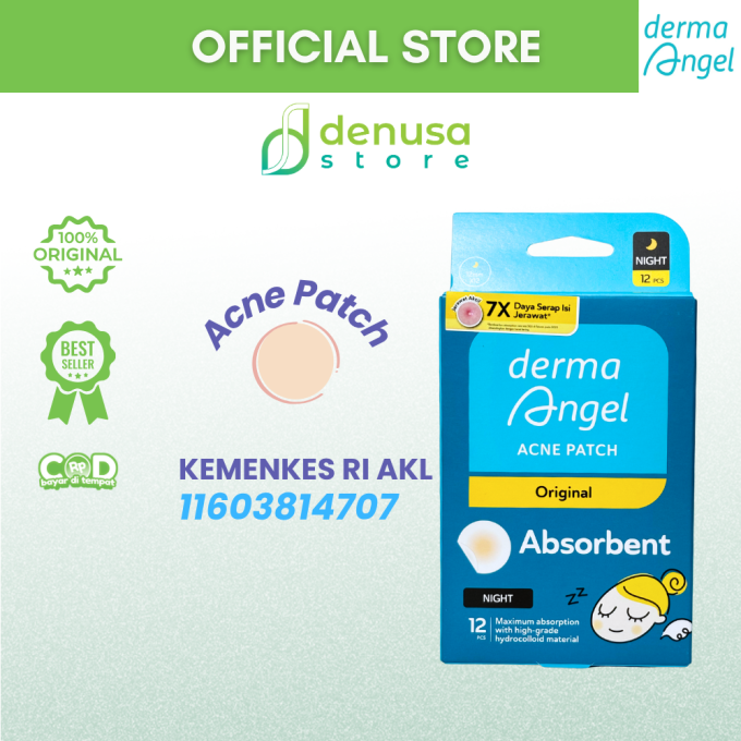 Derma Angel Acne Patch Original Absorbent Night 12 Pcs