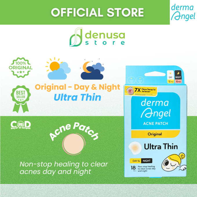 Derma Angel Acne Patch Original Ultra Thin Day n Night 18 Pcs