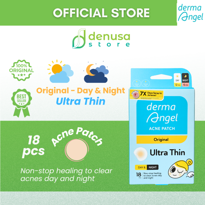 Derma Angel Acne Patch Original Ultra Thin Day n Night 18 Pcs