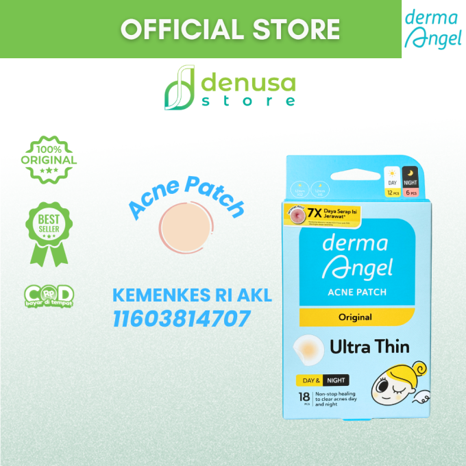 Derma Angel Acne Patch Original Ultra Thin Day n Night 18 Pcs