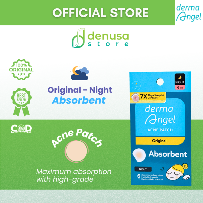 Derma Angel Acne Patch Original Absorbent Night 6 Pcs