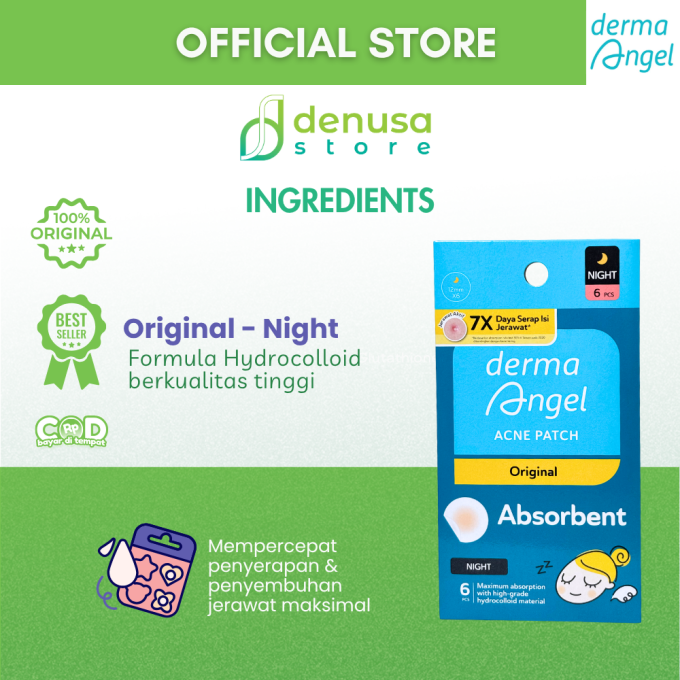 Derma Angel Acne Patch Original Absorbent Night 6 Pcs