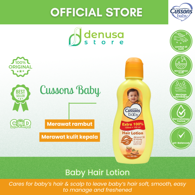 CUSSONS BABY Hair Lotion Almond Oil n Honey 100+100ml
