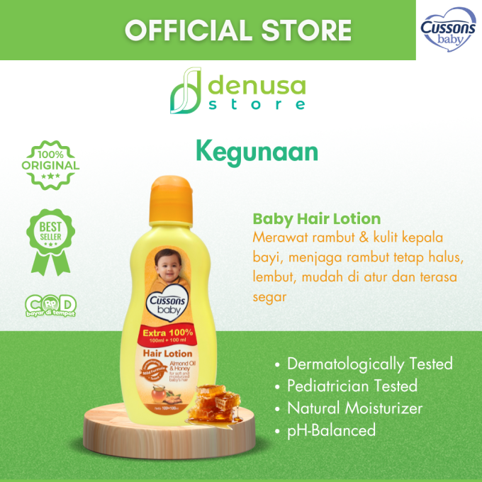 CUSSONS BABY Hair Lotion Almond Oil n Honey 100+100ml