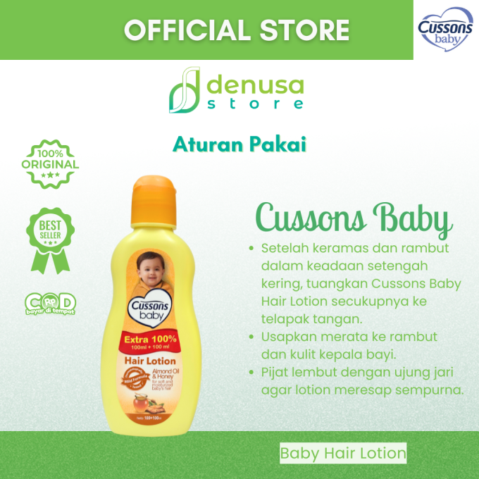 CUSSONS BABY Hair Lotion Almond Oil n Honey 100+100ml