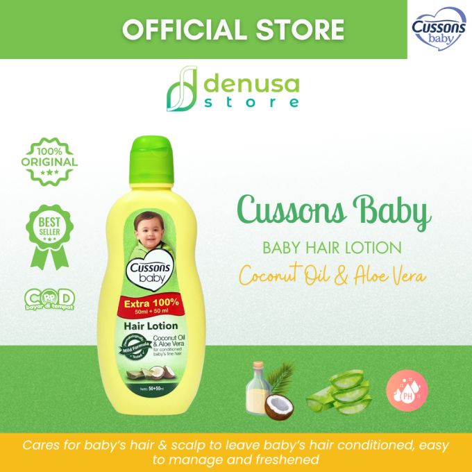 CUSSONS BABY Hair Lotion Coconut Oil n Aloe Vera 50+50ml