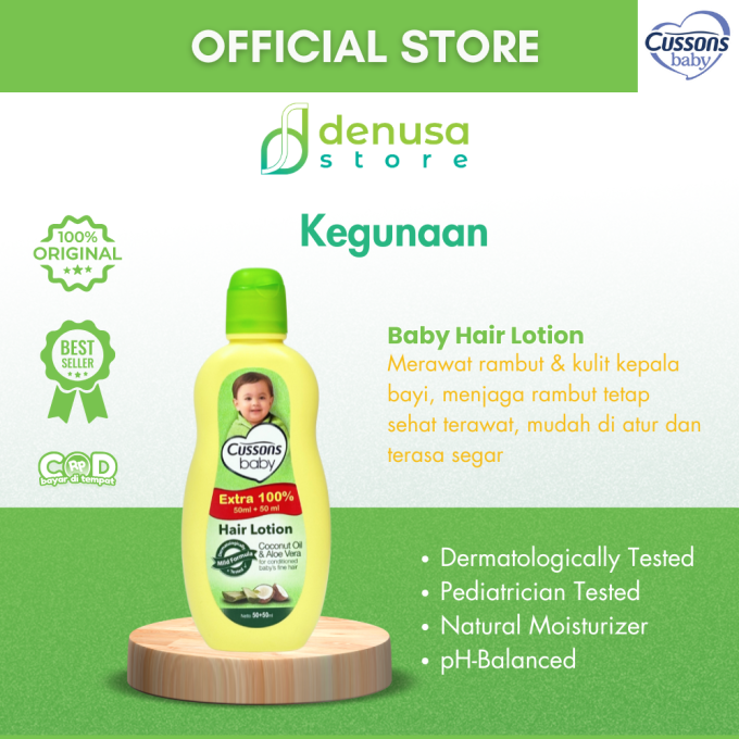 CUSSONS BABY Hair Lotion Coconut Oil n Aloe Vera 50+50ml
